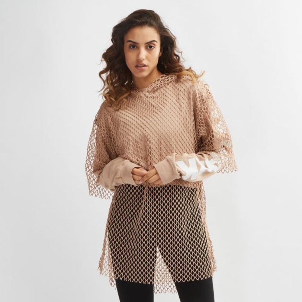 Ivy park blush colored mesh hoodie NEVER WORN